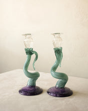 Load image into Gallery viewer, Italian Glass Candlestick Set
