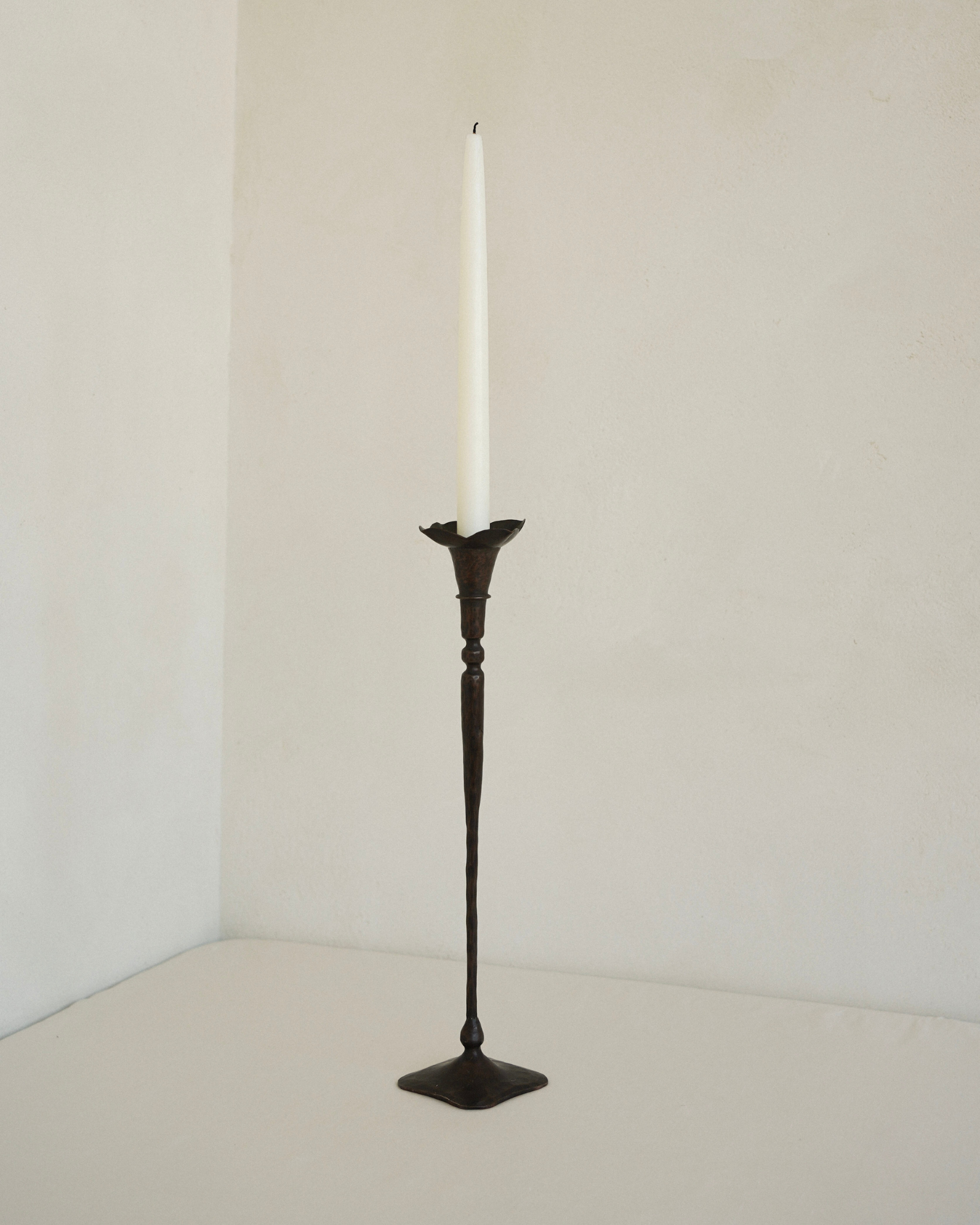 Bronze Floral Candlestick