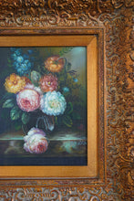 Load image into Gallery viewer, Floral Still Life in Ornate Frame
