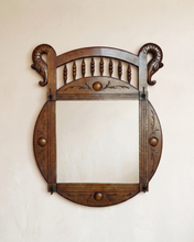 Load image into Gallery viewer, Carved Oak Hall Mirror
