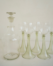 Load image into Gallery viewer, Green Stem Decanter Set
