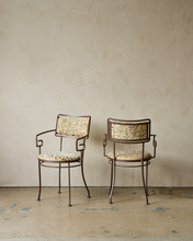 Load image into Gallery viewer, Patterned Metal Armchairs
