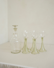 Load image into Gallery viewer, Green Stem Decanter Set
