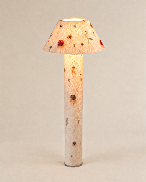 Paper Floor Lamp With Flowers