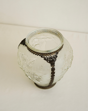 Load image into Gallery viewer, Frosted Floral Glass Vase

