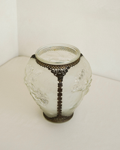 Load image into Gallery viewer, Frosted Floral Glass Vase
