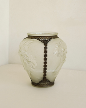 Load image into Gallery viewer, Frosted Floral Glass Vase
