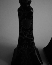 Load image into Gallery viewer, Hand-Painted Ceramic Candlestick Pair

