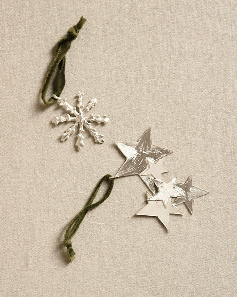 Silver Stars Ornament