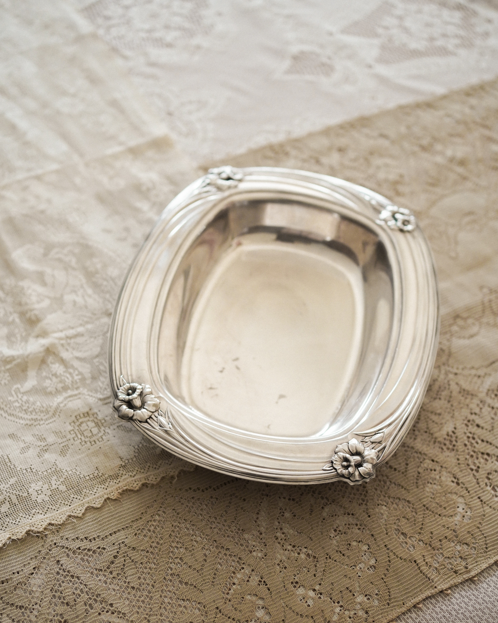 Daffodil Silver Plate Bowl