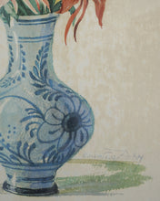 Load image into Gallery viewer, Lilies in Blue and White Vase Print
