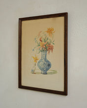 Load image into Gallery viewer, Lilies in Blue and White Vase Print

