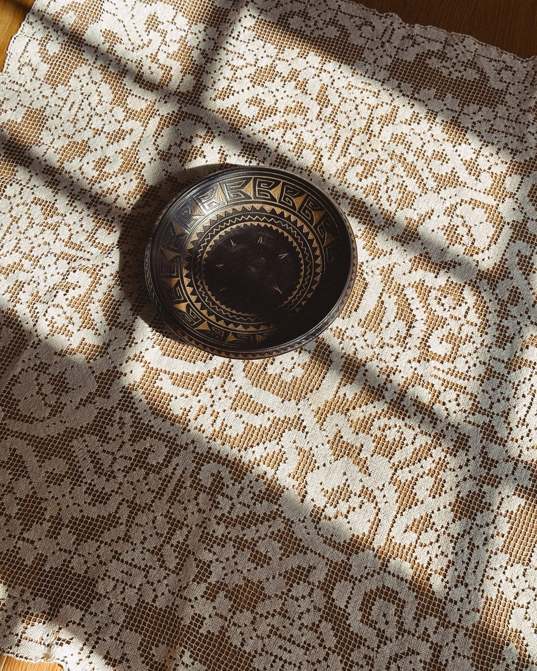 Hand-Etched Ceramic Bowl