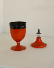 Load image into Gallery viewer, Painted Glass Lidded Urn
