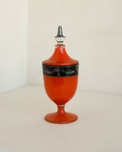 Load image into Gallery viewer, Painted Glass Lidded Urn
