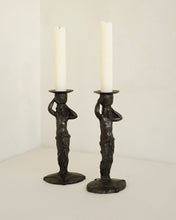 Load image into Gallery viewer, Art Nouveau Figural Candlestick Pair
