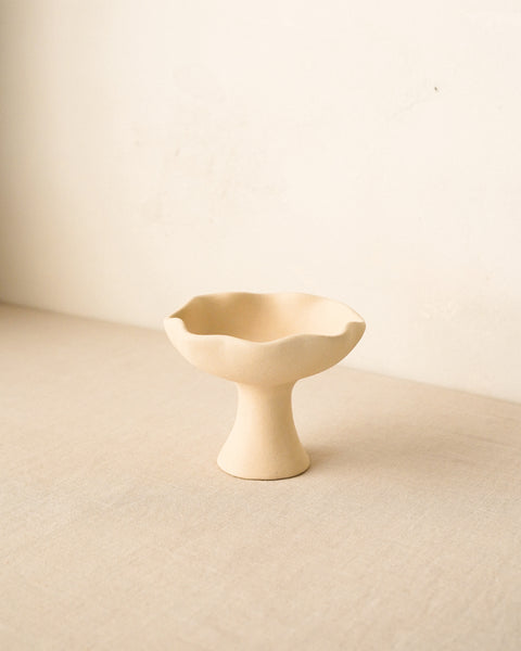 Ecru Pedestal Bowl