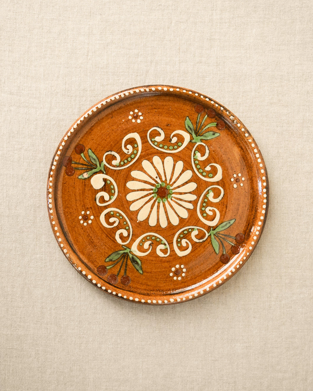 French Stoneware Cherry Plate