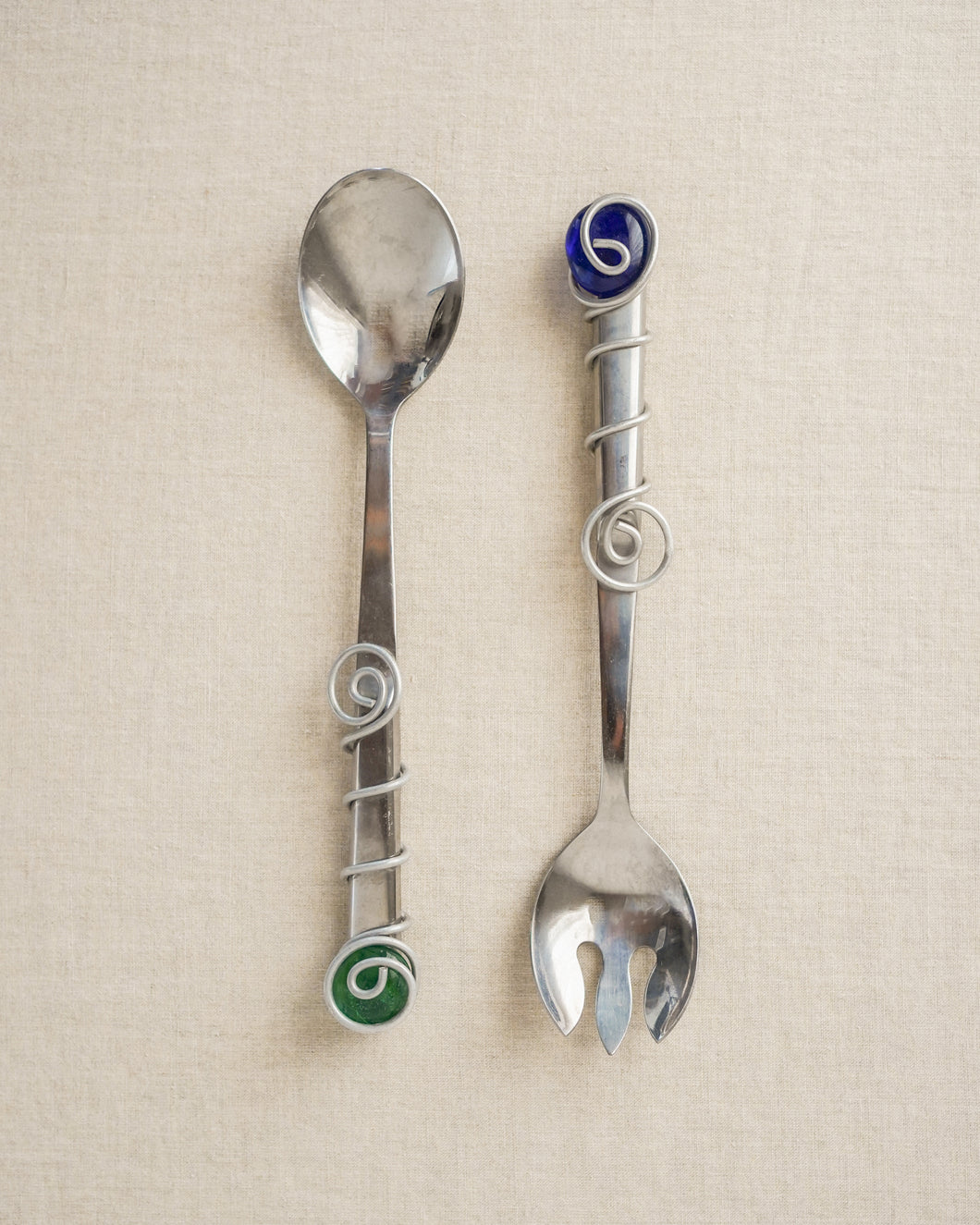 Wire Wrapped Stone Serving Set