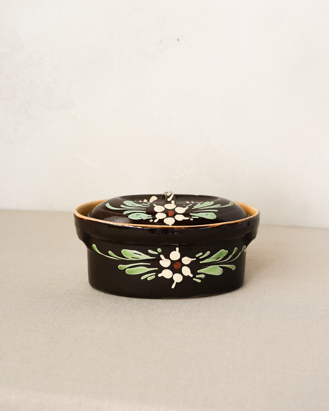 French Pottery Casserole with Lid