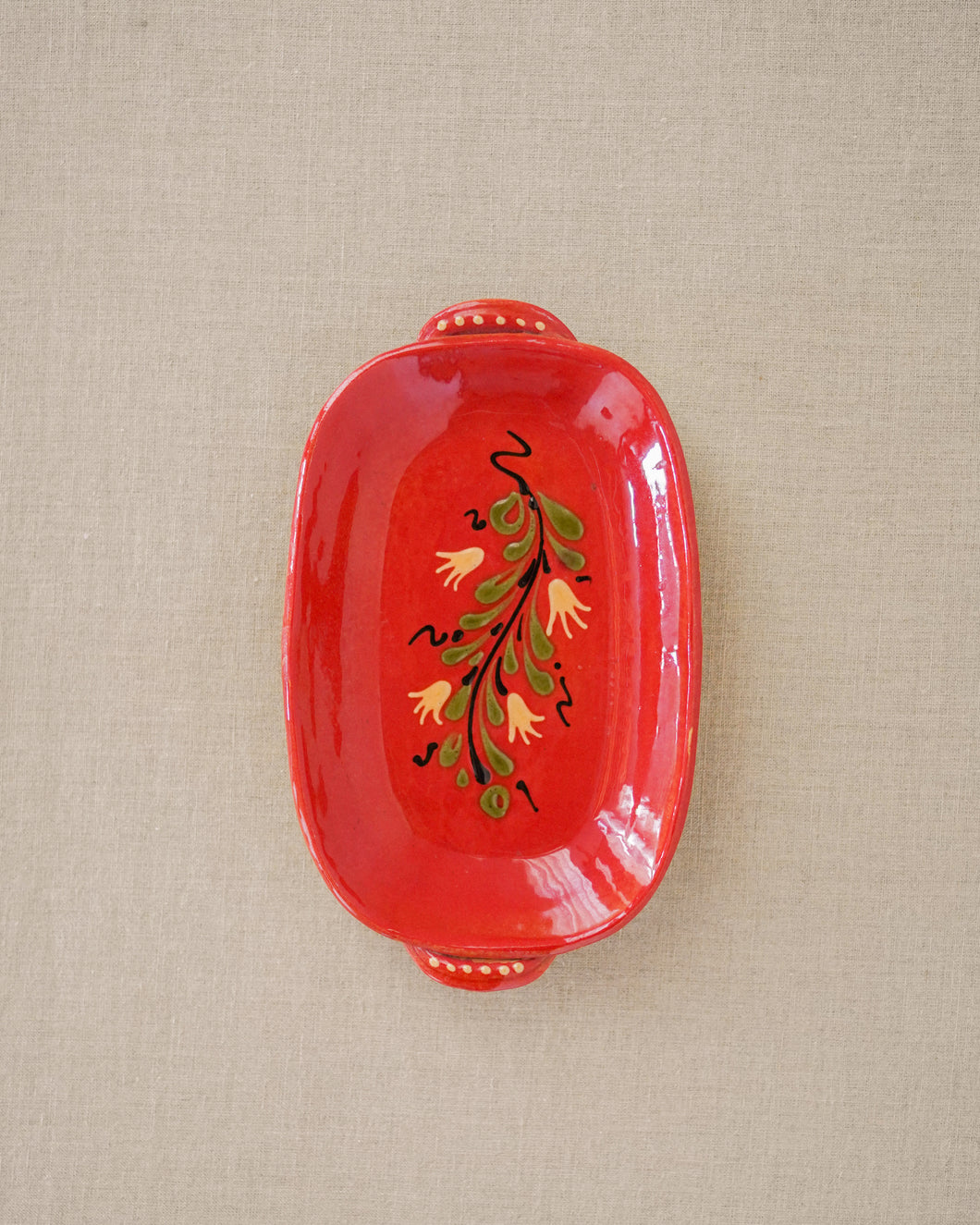 French Folk Art Serving Dish
