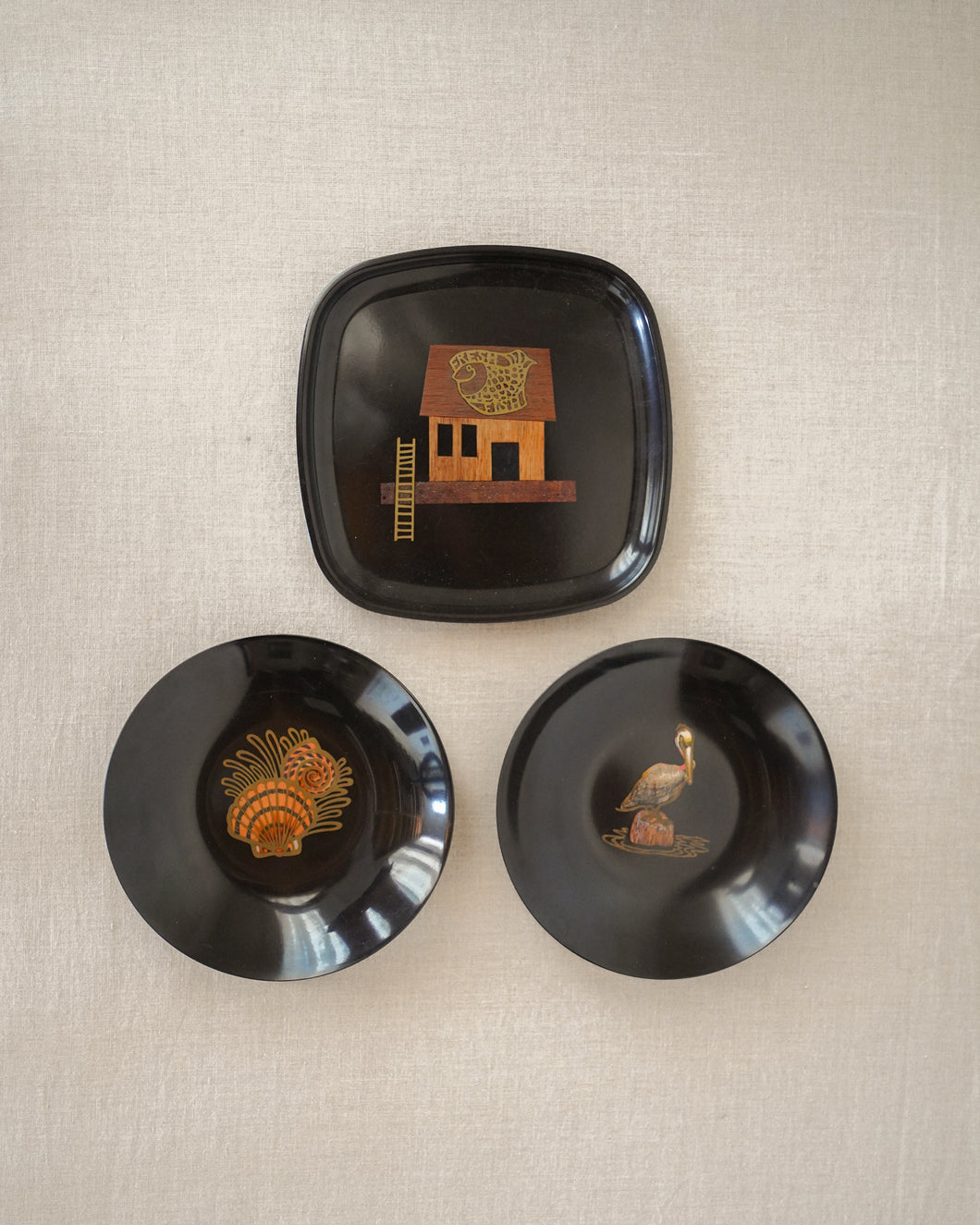 Brass Inlay Serving Set
