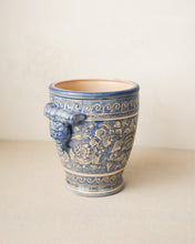 Load image into Gallery viewer, French Blue Floral Ceramic Pot
