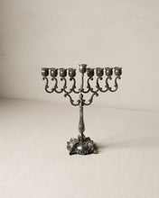 Load image into Gallery viewer, Silver Plate Scrollwork Menorah
