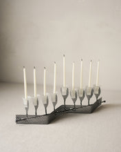 Load image into Gallery viewer, Metal and Glass Menorah
