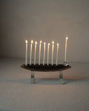 Load image into Gallery viewer, Cast Glass Menorah
