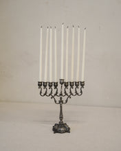 Load image into Gallery viewer, Silver Plate Scrollwork Menorah
