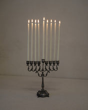 Load image into Gallery viewer, Silver Plate Scrollwork Menorah

