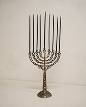 Load image into Gallery viewer, Brass Rotating Arm Menorah
