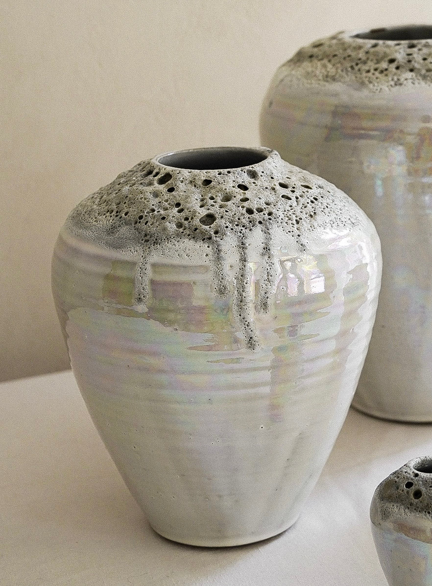 Esme Vase in Pearl Froth