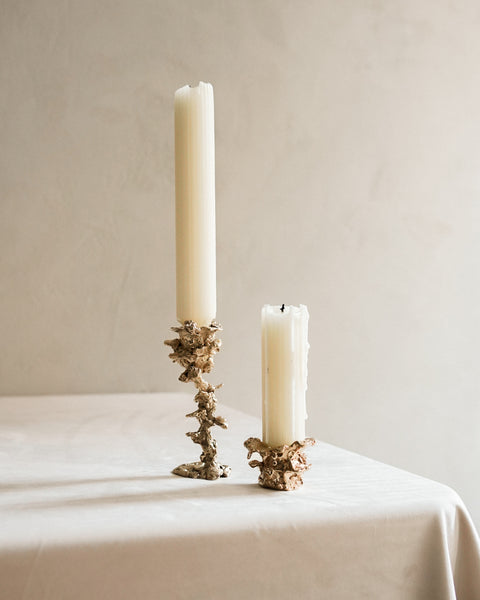 Bronze Chanterelle Candle Holder Set