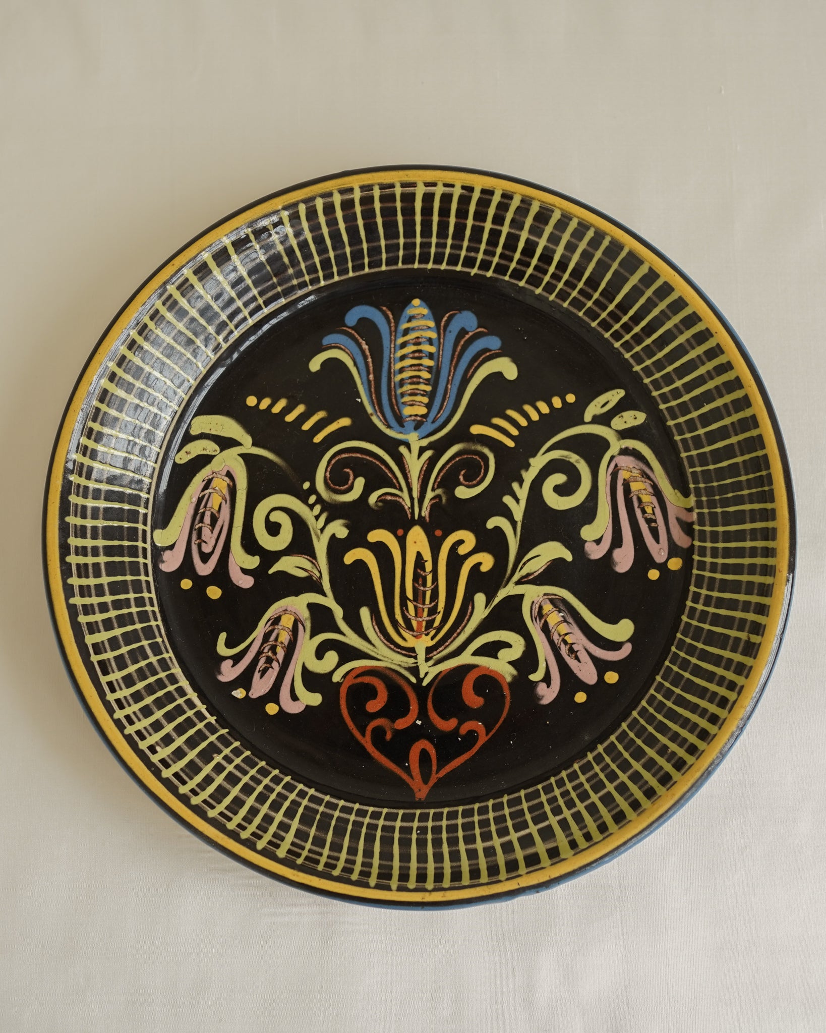 Alsatian Folk Art Plate