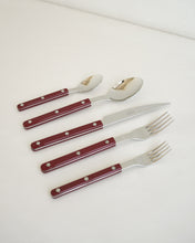 Load image into Gallery viewer, Bistro Burgundy Flatware Set
