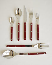 Load image into Gallery viewer, Bistro Burgundy Flatware Set
