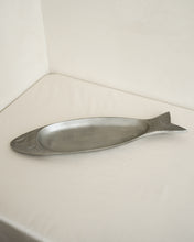Load image into Gallery viewer, Brushed Pewter Fish Platter
