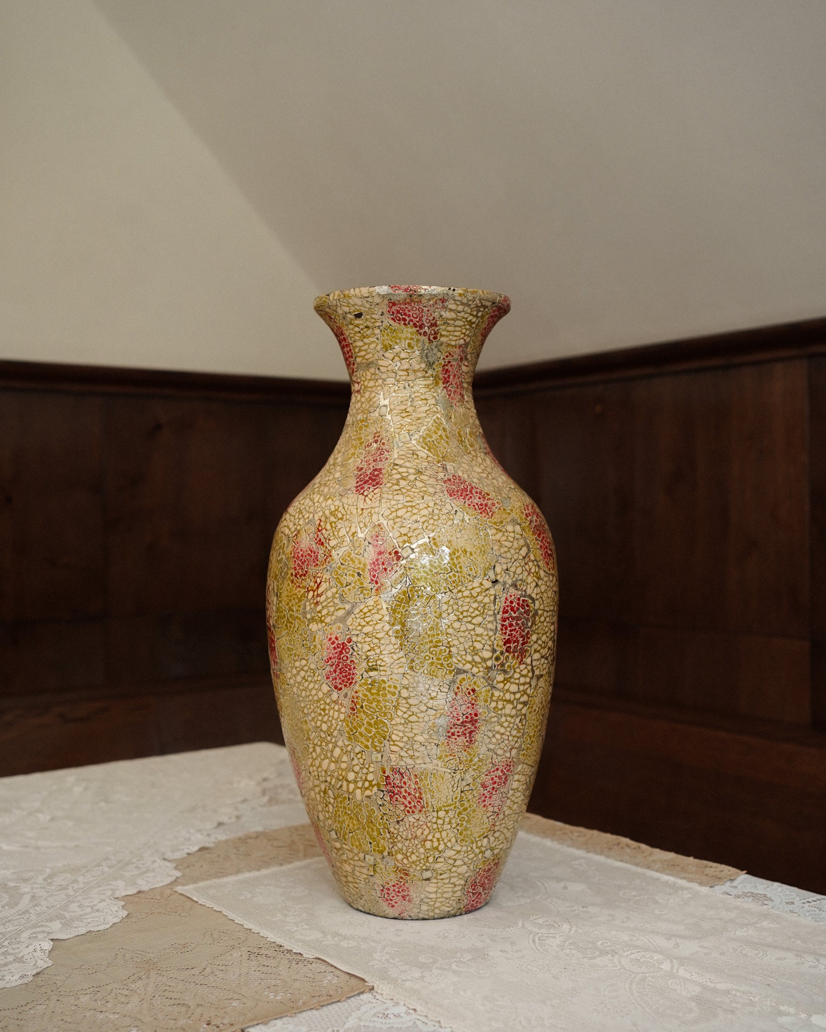 Crackle Floral Vase