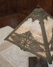 Load image into Gallery viewer, Pyramid Slag Glass Lamp
