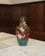 Load image into Gallery viewer, Oxblood Cloisonné Vase
