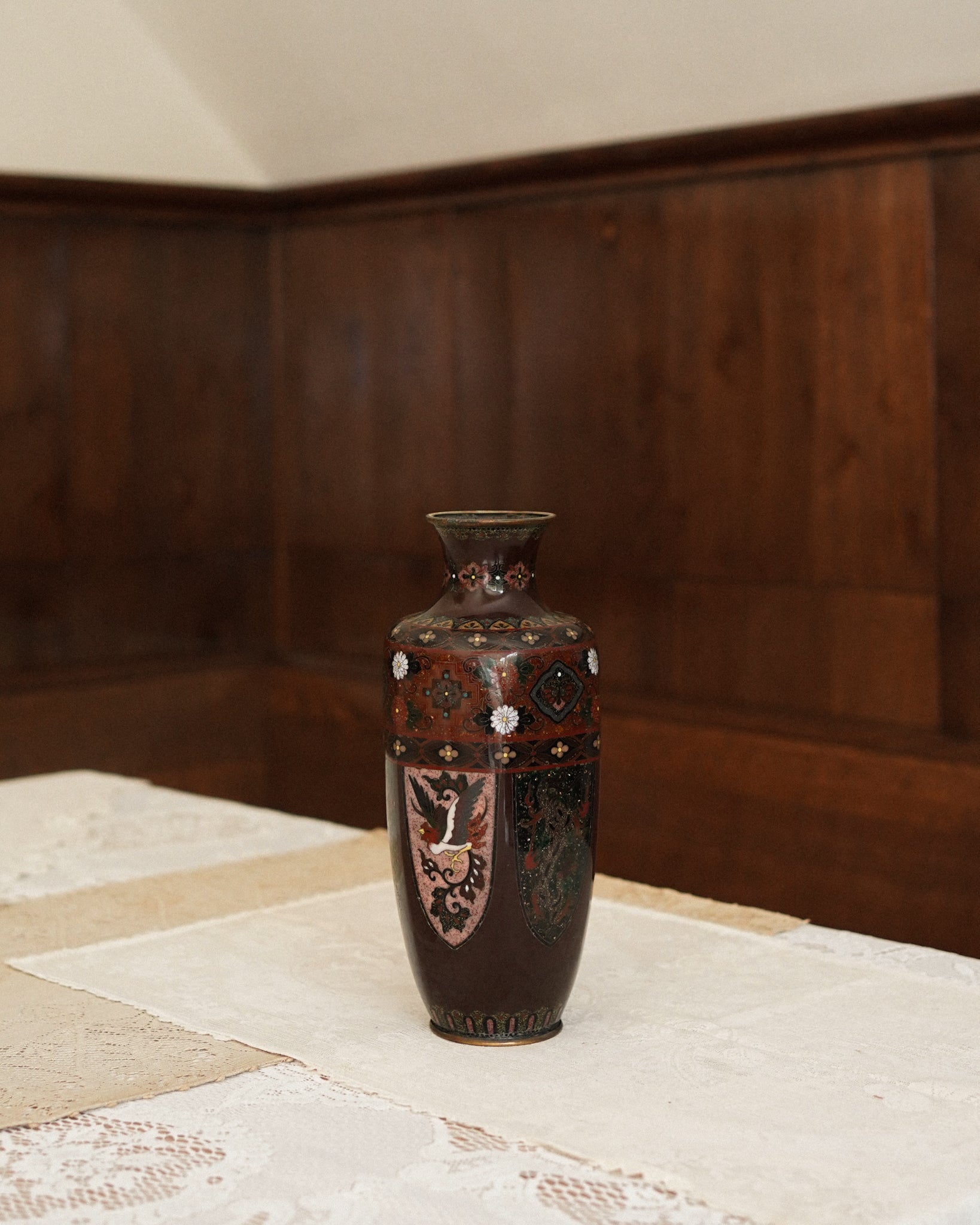 Cloisonné Bird Vase