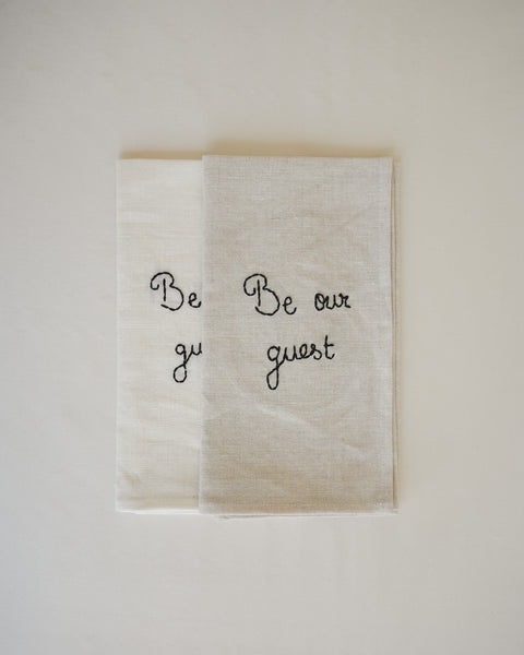 Be Our Guest Embroidered Napkin