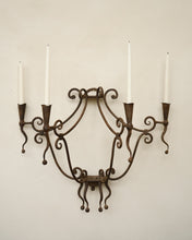 Load image into Gallery viewer, Wrought Iron Wall Candelabra
