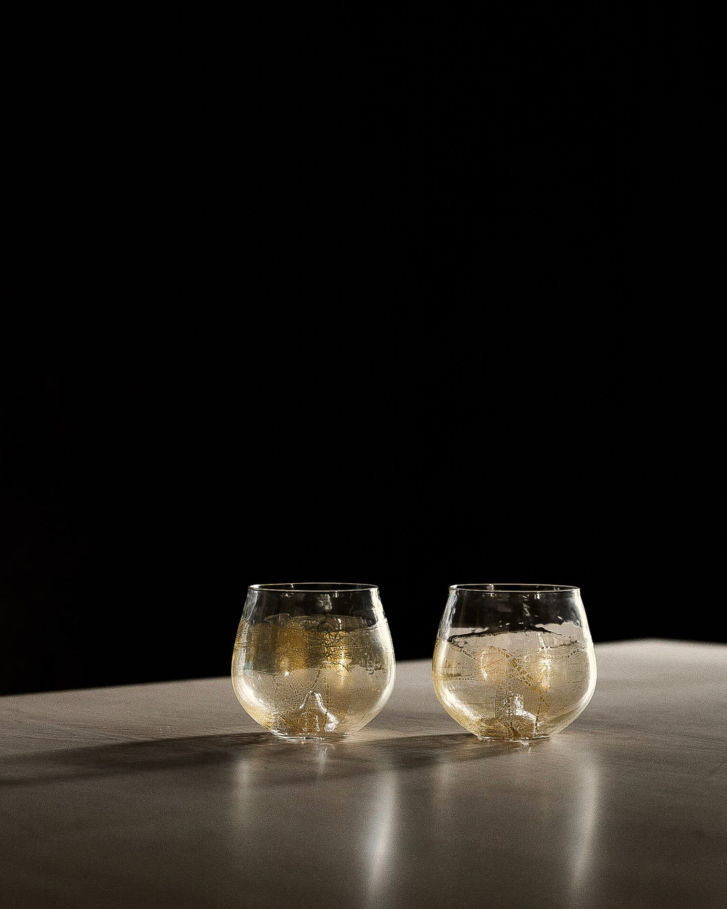 Golden Stemless Wine Glass