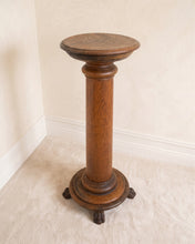 Load image into Gallery viewer, Carved Oak Pedestal
