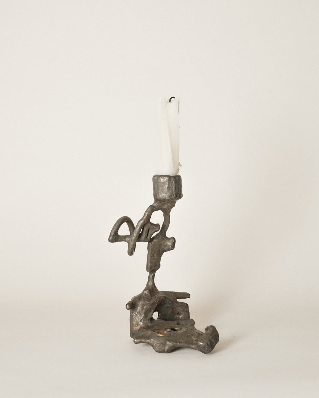 Steel Candle Holder by Richard Baronio