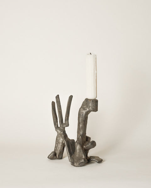 Steel Candle Holder by Richard Baronio