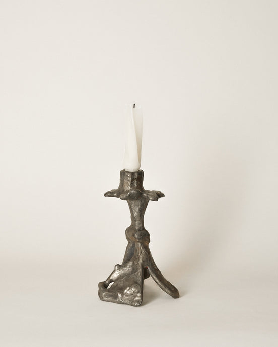 Steel Candle Holder by Richard Baronio